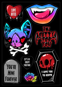 Valentines Day Sticker Sheet - Ding Bats